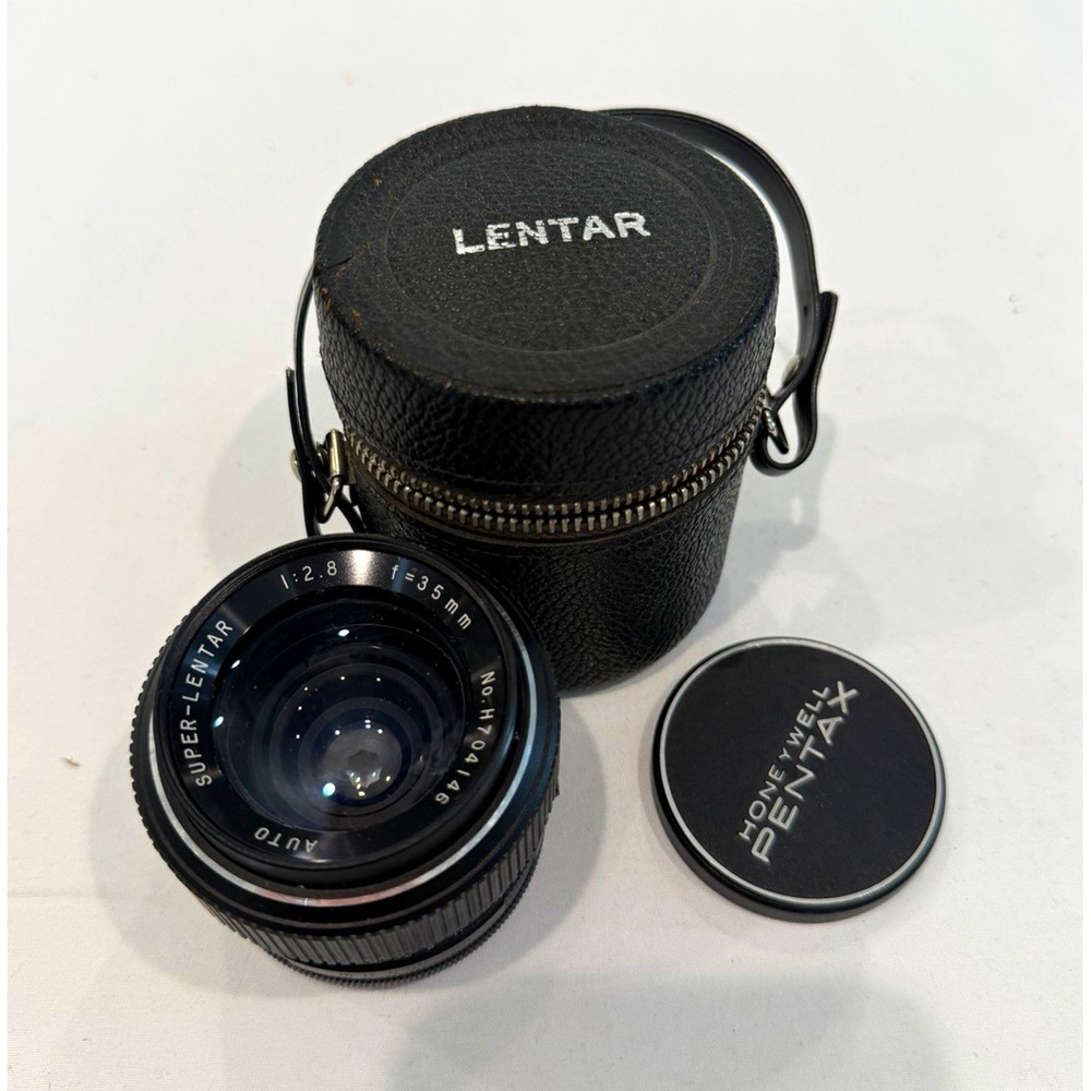 Lentar Super-Lentar Auto 35mm f/2.8 Manual Focus M42 Mount Lens w/ Case VINTAGE